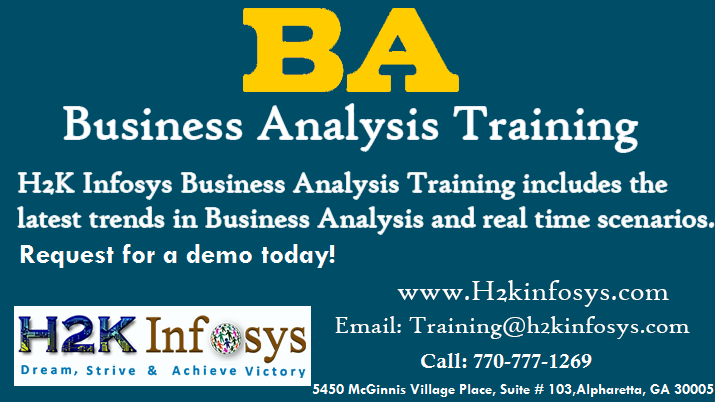 Business Analyst Online Training By H2kinfosys