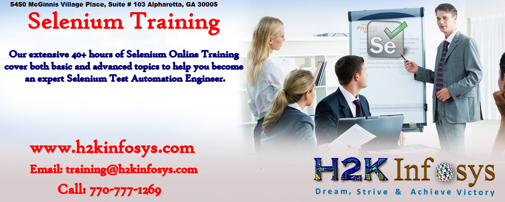 Selenium Webdriver Online Training Classes 