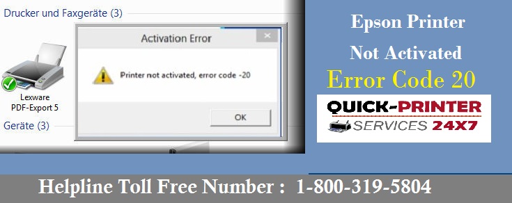 Epson Printer Not Activated Error Code 20 Epson Printer Not Activated Error Code 20