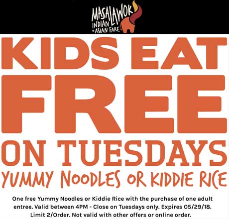 Kids Eat FREE On Tuesdays! Kids Eat FREE On Tuesdays!