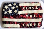 close the camps, 4th of july, indian american activist padma lakshmi send a message to trump through a pie on 4th of july, Padma lakshmi