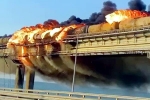 Crimea bridge news, Crimea bridge fire accident, huge explosion on crimea bridge that connects russia, Fire accident
