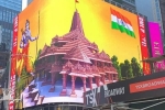temple, Times Square, why is a giant lord ram deity appearing on times square and why is it controversial, Desert
