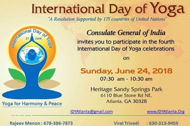 International Day Of Yoga Atlanta 2018