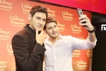 indian statues in madame tussauds london, amb cinemas, mahesh babu s wax statue for madame tussauds unveiled at hyderabad s amb cinemas, Wax statue