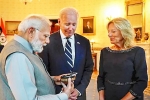 Narendra Modi diamond for Biden, Narendra Modi, modi s 20 000 diamond becomes most expensive gift to biden family, Gift