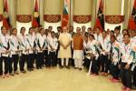 Narendra Modi, Brazil Olympics Indian athletes, modi meets rio olympics bound athletes, Narinder batra