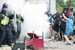 Prime Minister on attacks, Mosque were burnt, uk protest 400 arrested, The gathering