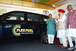 World's First Flex Fuel Ethanol Powered Car, Union Minister Nitin Gadkari, world s first flex fuel ethanol powered car launched in india, Pollution